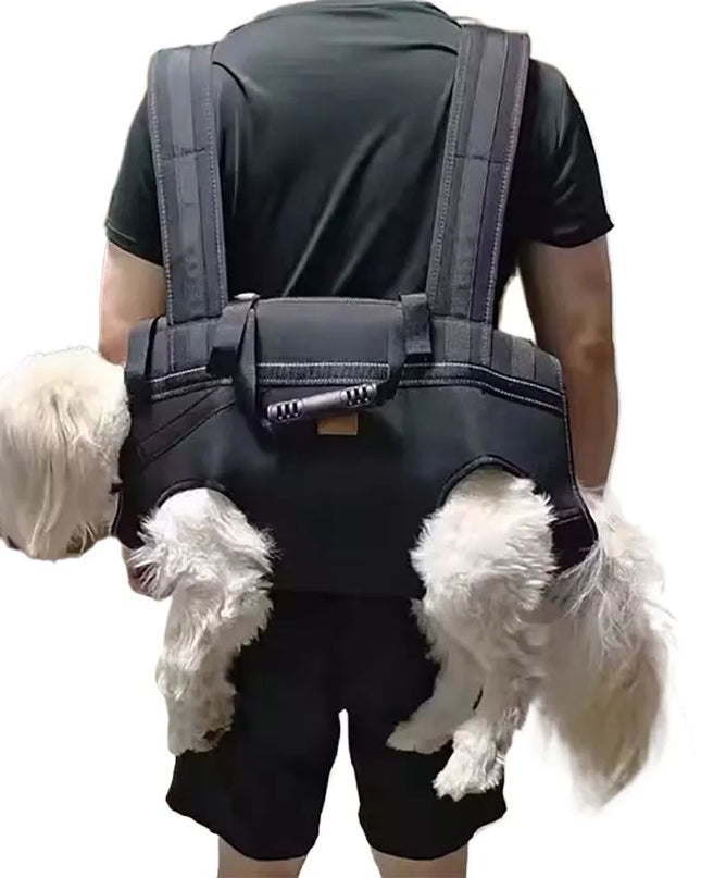 Hunde Rucksack Schwarz für Outdoor & Reisen