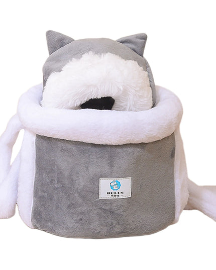 Katzen Rucksack Winter Warm Plüsch für