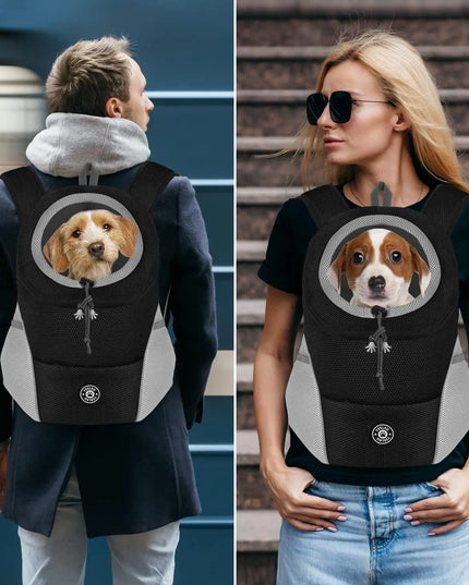 Hunde Rucksack für vorne - Atmungsaktiv Blau