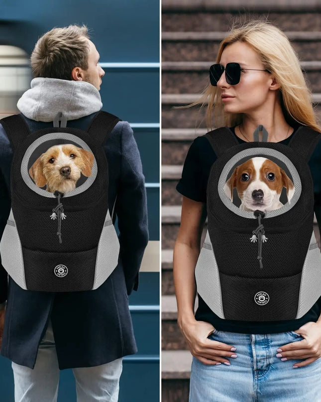 Hunde Rucksack für vorne - Atmungsaktiv Blau