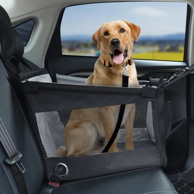 Stabiler Auto-Sitz für Hunde – Grau