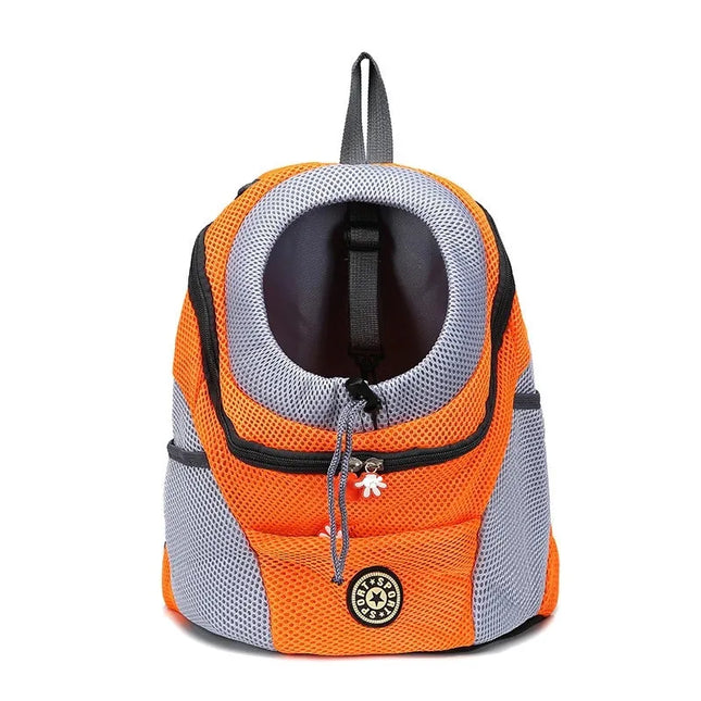 Hunde Rucksack Orange für unterwegs