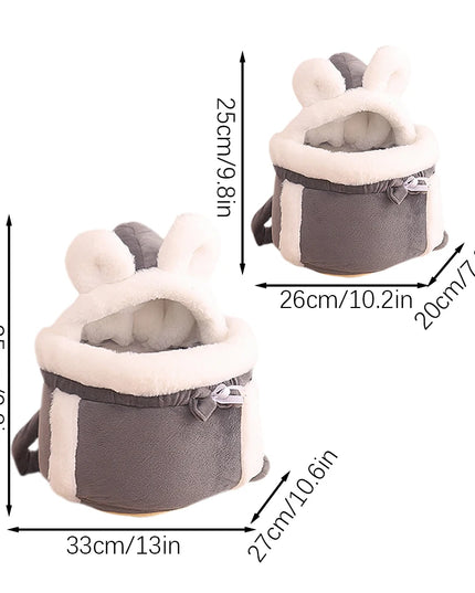 Katzen Rucksack Winter Warm Plüsch für