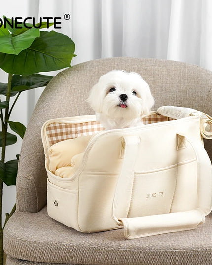 Hunde Tragetasche Baumwolle Beige