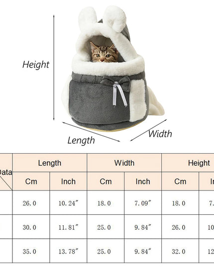 Hunde Rucksack Samt Braun - Warm & Winddicht