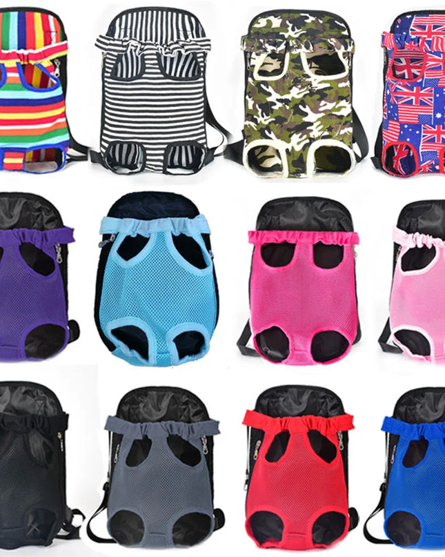 Hunde Rucksack 'Beine Raus' mit buntem