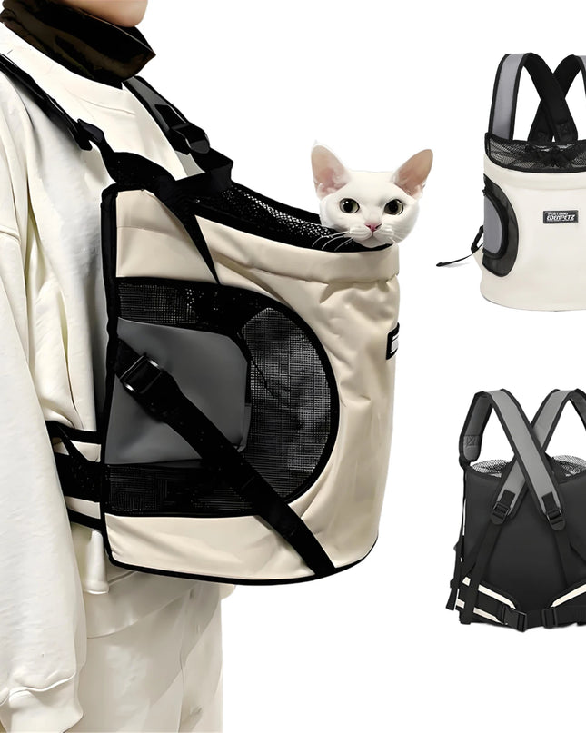 Brust-Rucksack Grau fuer Hunde & Katzen