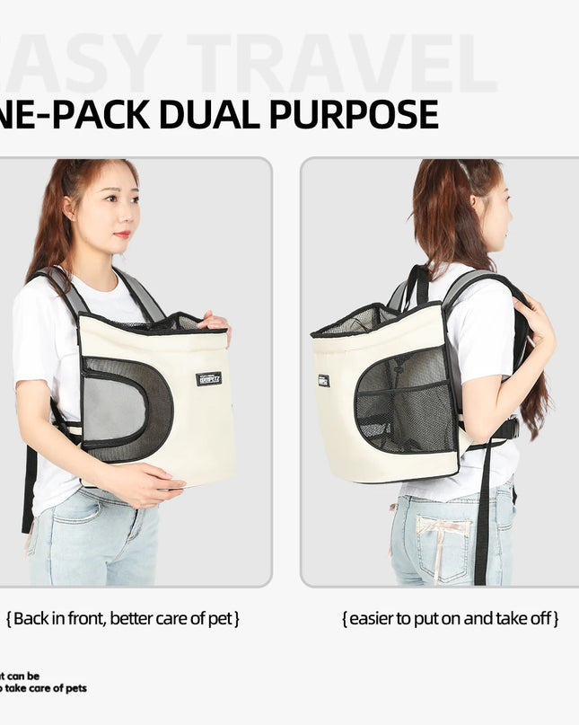 Brust-Rucksack Grau fuer Hunde & Katzen