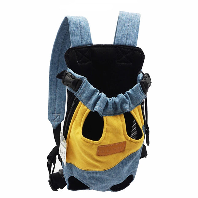 Atmungsaktiver Hunde Rucksack Blau