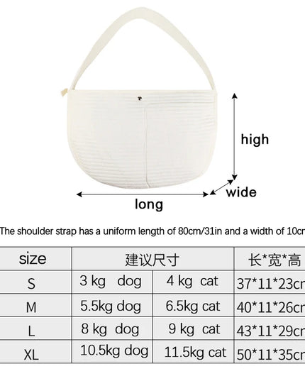 Hundetasche Crossbody Canvas für kleine Hunde