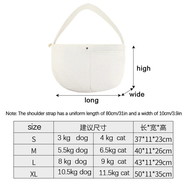Hundetasche Crossbody Canvas für kleine Hunde