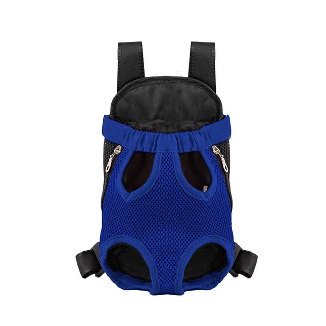 Hunde Rucksack Frontpack Blau Atmungsaktiv