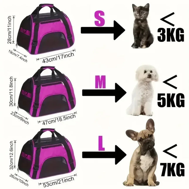 Faltbare Transporttasche für Katzen und Hunde