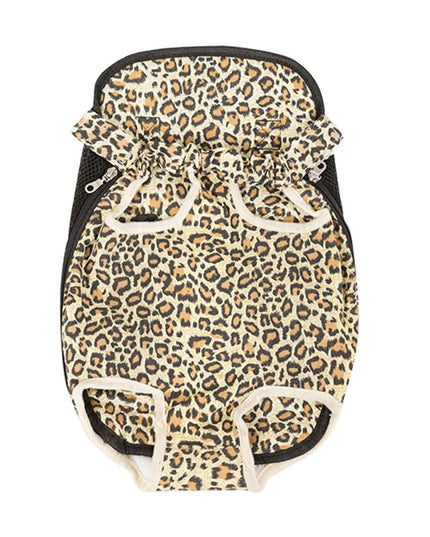Hunde Rucksack Leo-Print mit Beinausschnitt