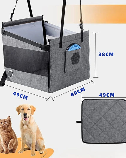 Stabiler Auto-Sitz für Hunde – Grau