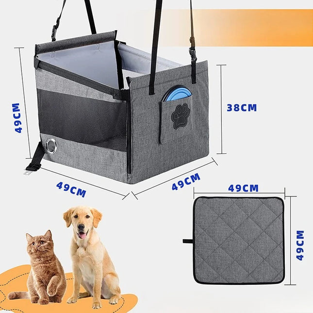 Stabiler Auto-Sitz für Hunde – Schwarz