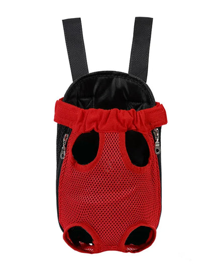 Hunde Rucksack Rot mit Mesh