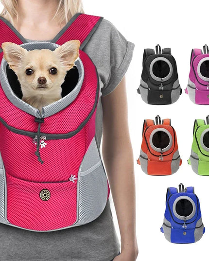 Hunde Rucksack Schwarz mit Reflektoren