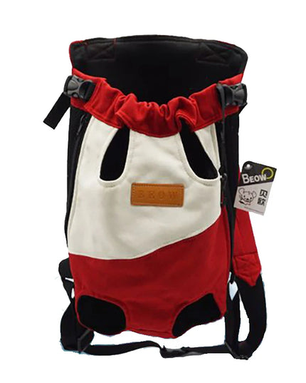 Hunde Rucksack Rot mit Mesh-Einsatz