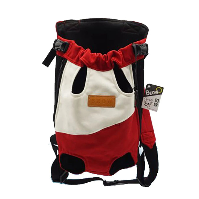Hunde Rucksack Rot mit Mesh-Einsatz