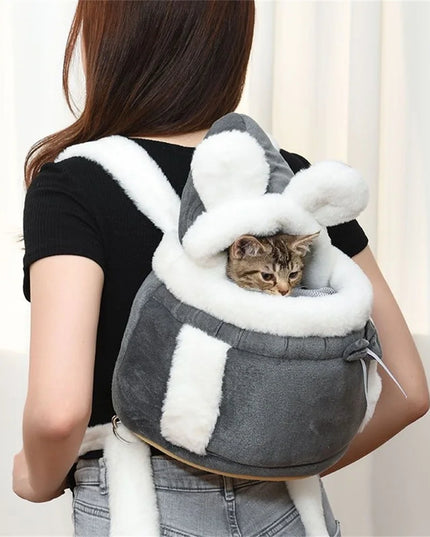 Hunde Rucksack Samt Braun - Warm & Winddicht