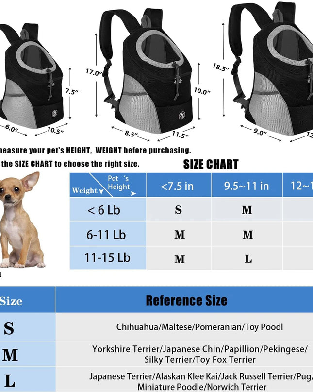 Hunde Rucksack Orange für unterwegs