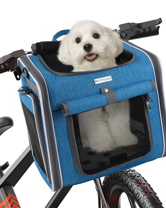 Hunde & Katzen Fahrradkorb Hellgrau -