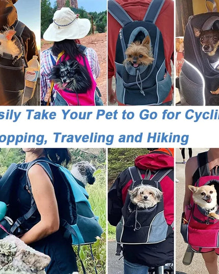Hunde Rucksack mit Netzfenster Grün
