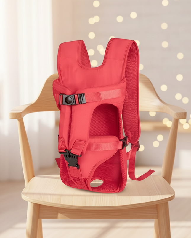 front-hunde-rucksack-rot-kleine-hunde - lifestyle