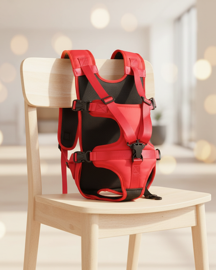 hunde-brusttrage-rucksack-rot - lifestyle