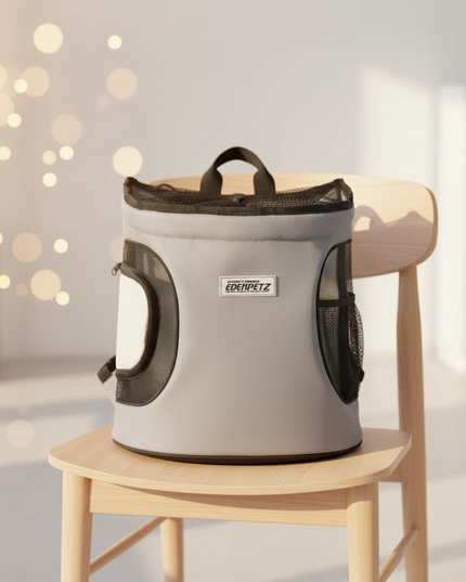 hunde-katzen-brust-rucksack-grau - lifestyle
