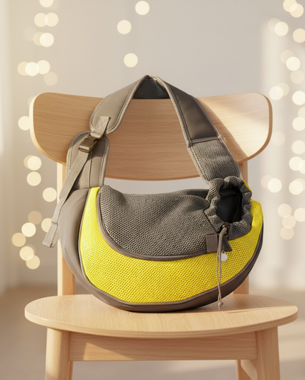 hunde-katzen-trage-rucksack-gelb - lifestyle
