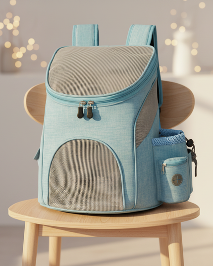 hunde-rucksack-atmungsaktiv-hellblau - lifestyle