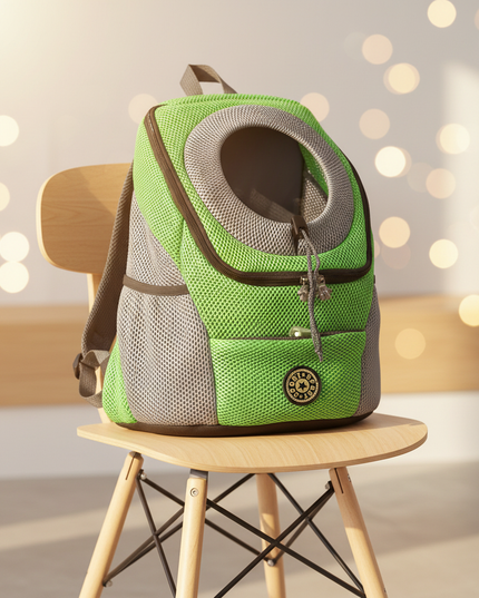 hunde-rucksack-atmungsaktiv-kleine-hunde-gruen - lifestyle