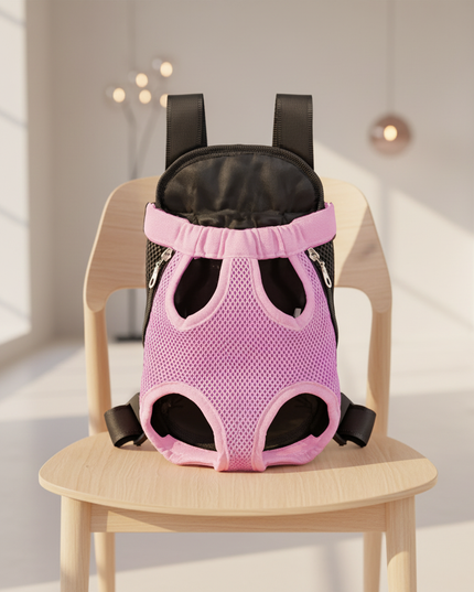 hunde-rucksack-atmungsaktiv-kleine-hunde-pink - lifestyle