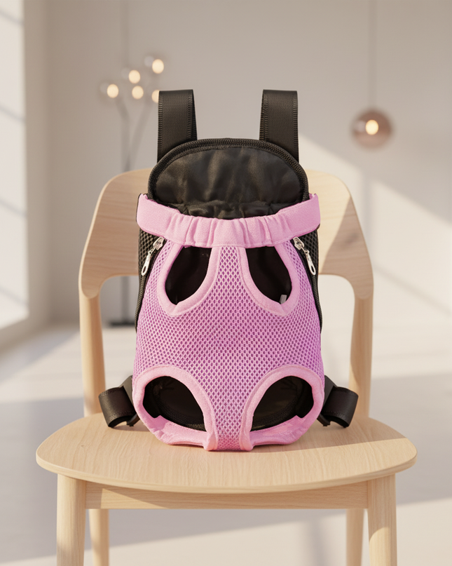 hunde-rucksack-atmungsaktiv-kleine-hunde-pink - lifestyle