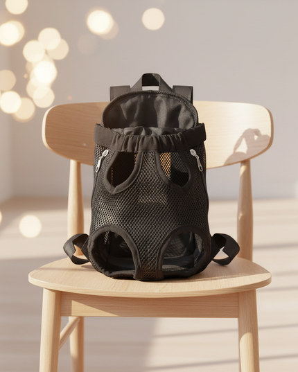hunde-rucksack-atmungsaktiv-kleine-hunde-schwarz - lifestyle