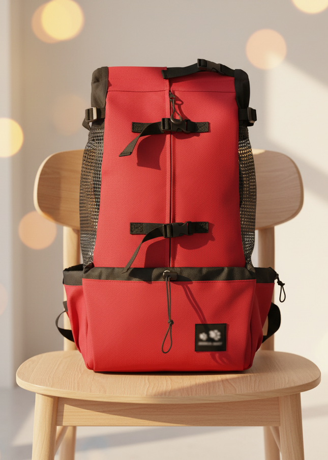 hunde-rucksack-atmungsaktiv-rot-2 - lifestyle