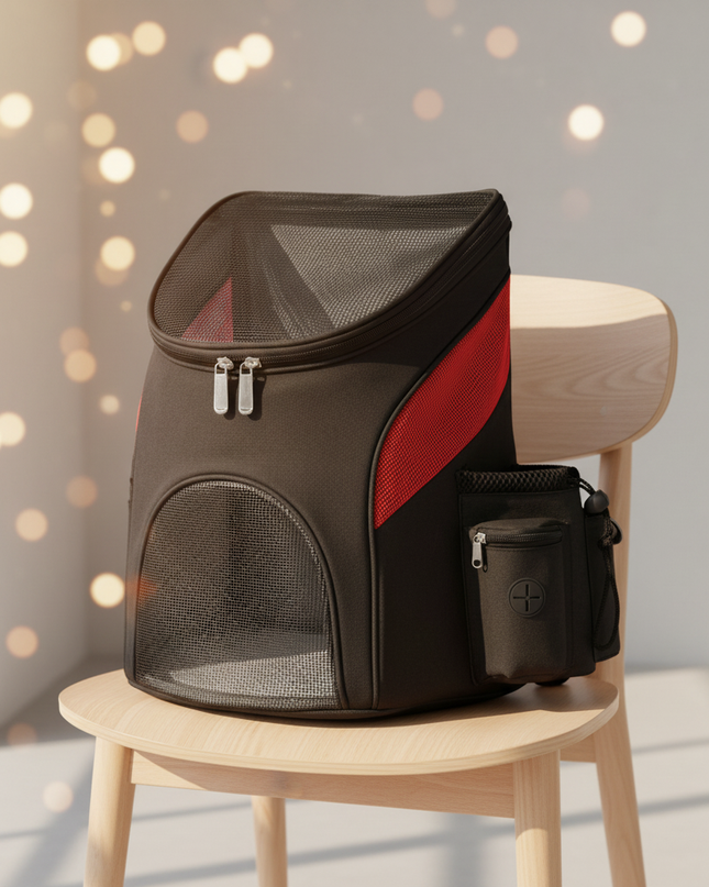 hunde-rucksack-atmungsaktiv-schwarz-rot-2 - lifestyle