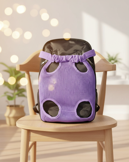 hunde-rucksack-beine-frei-lila-kleine-hunde - lifestyle