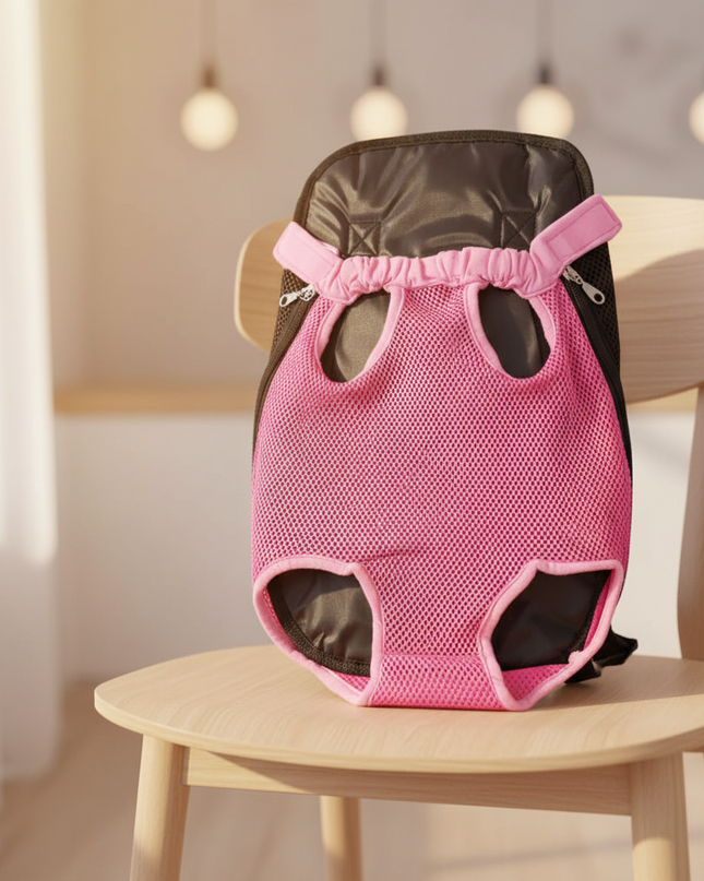 hunde-rucksack-beine-frei-rosarot-kleine-hunde - lifestyle
