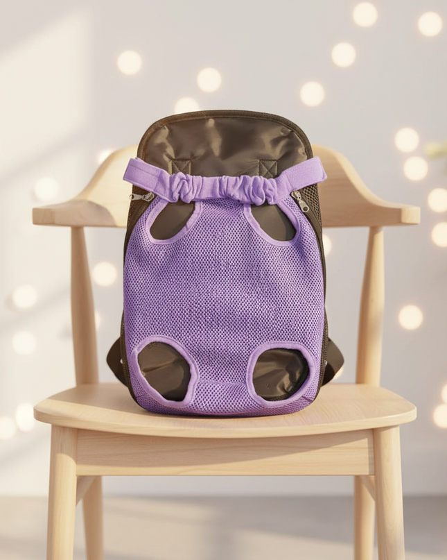 hunde-rucksack-beine-raus-violett-kleine-hunde - lifestyle