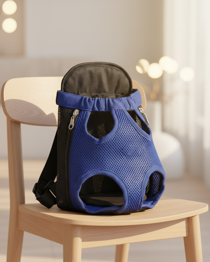 hunde-rucksack-blau-atmungsaktiv-kleine-tiere - lifestyle