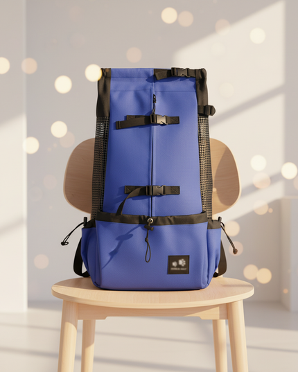 hunde-rucksack-camouflage-blau - lifestyle