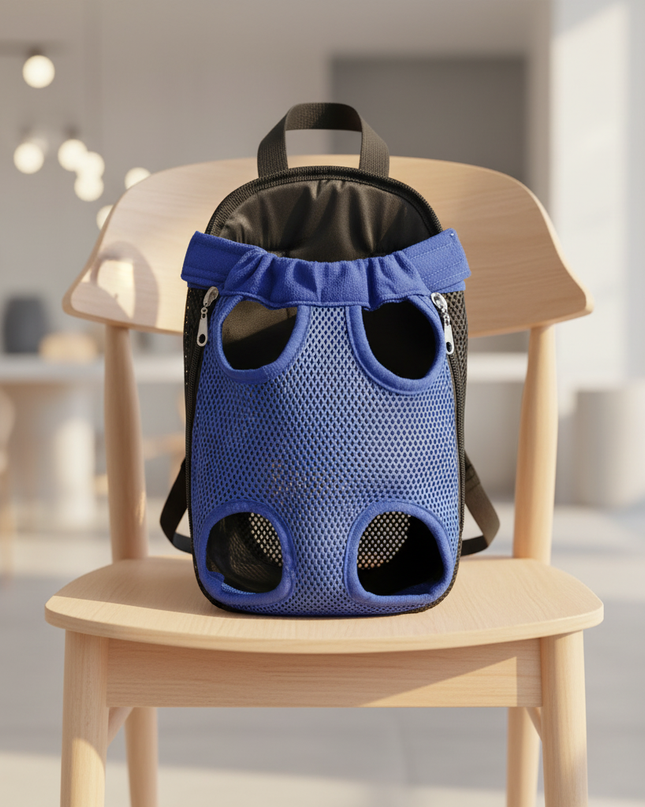 hunde-rucksack-camouflage-dunkelblau-luftig - lifestyle
