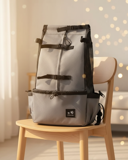 hunde-rucksack-camouflage-dunkelgrau - lifestyle