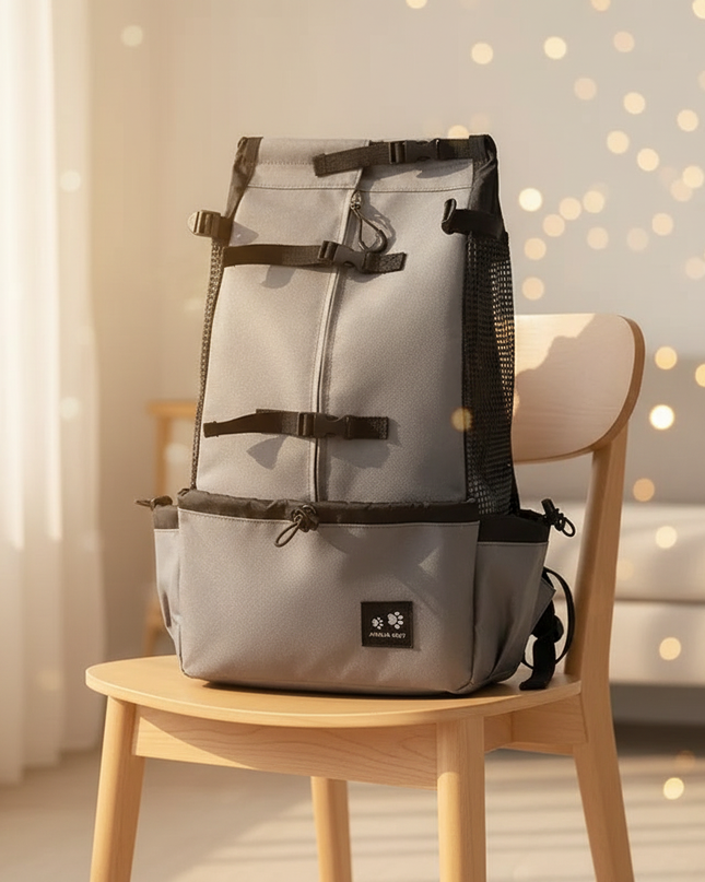 hunde-rucksack-camouflage-dunkelgrau - lifestyle