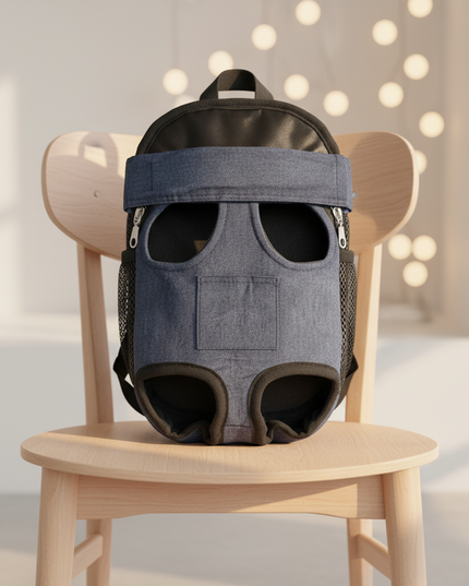 hunde-rucksack-camouflage-grau-atmungsaktiv - lifestyle