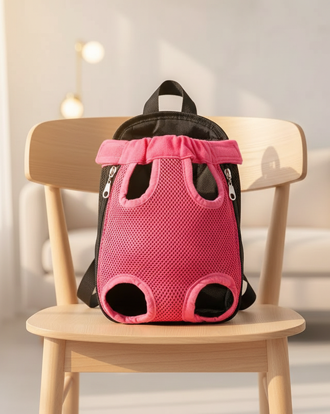 hunde-rucksack-camouflage-luftig-rose-rot - lifestyle