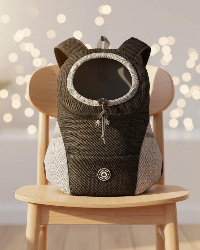hunde-rucksack-front-atmungsaktiv-schwarz - lifestyle